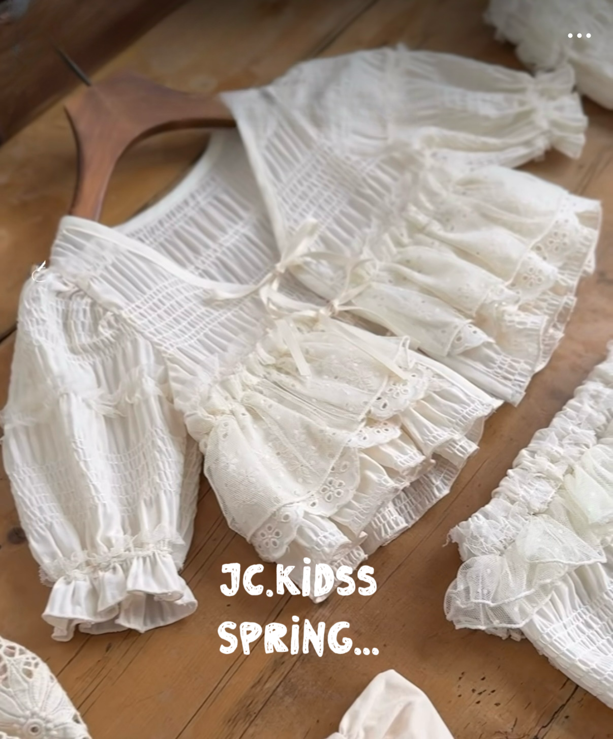 蕾絲綁繩女嬰外套 - 嬰幼兒童裝