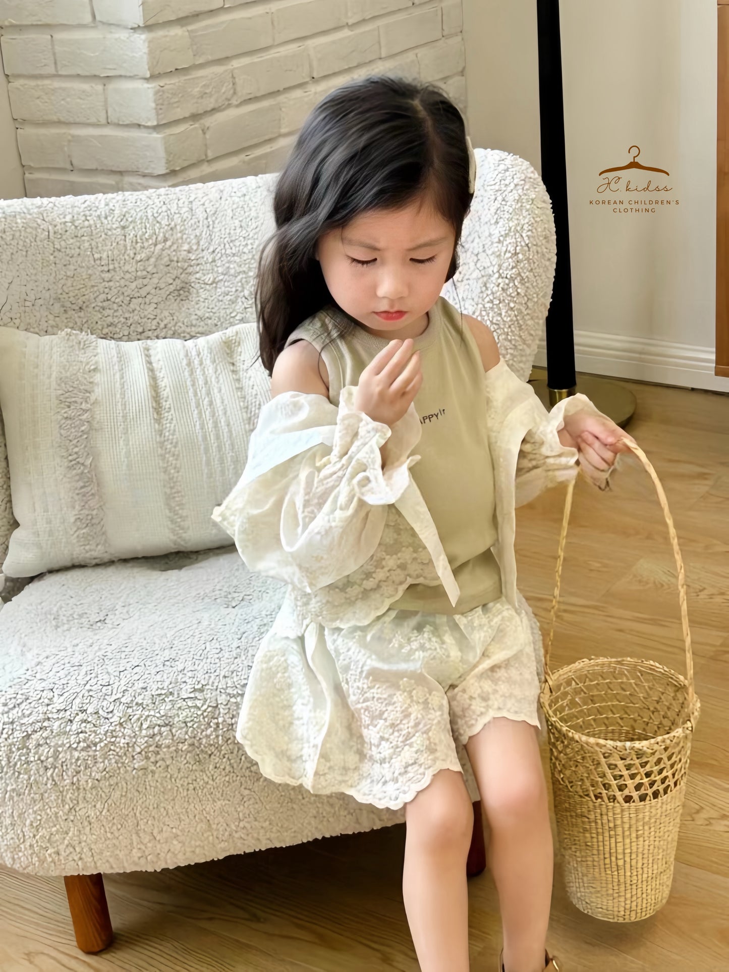 HLB18 刺繡花花裙褲