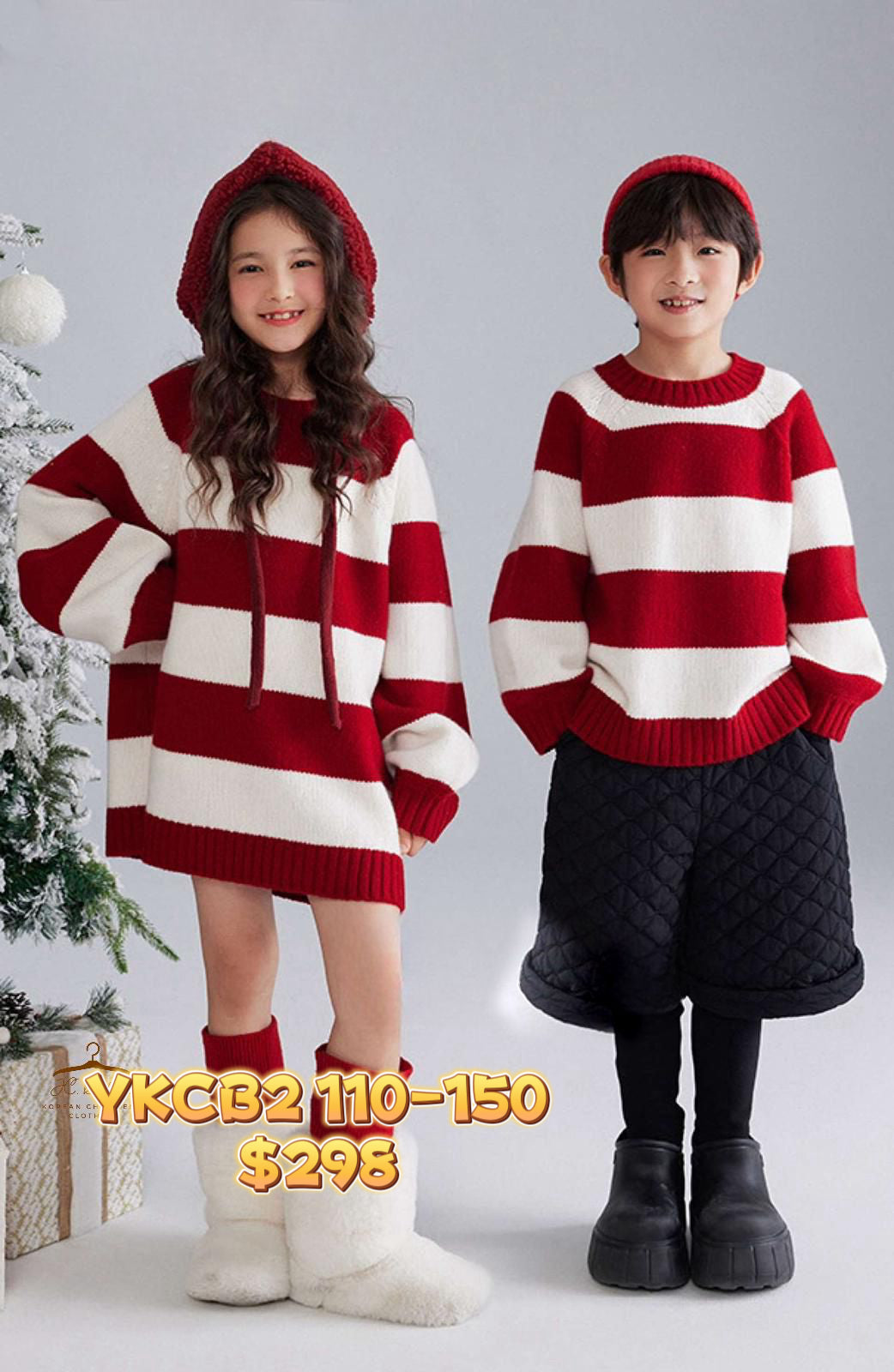 YKCB2 紅白間冷衫