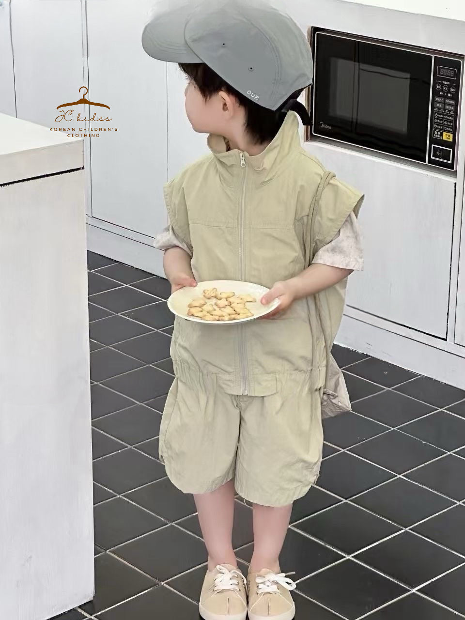 YKBS377 拉鏈背心套裝