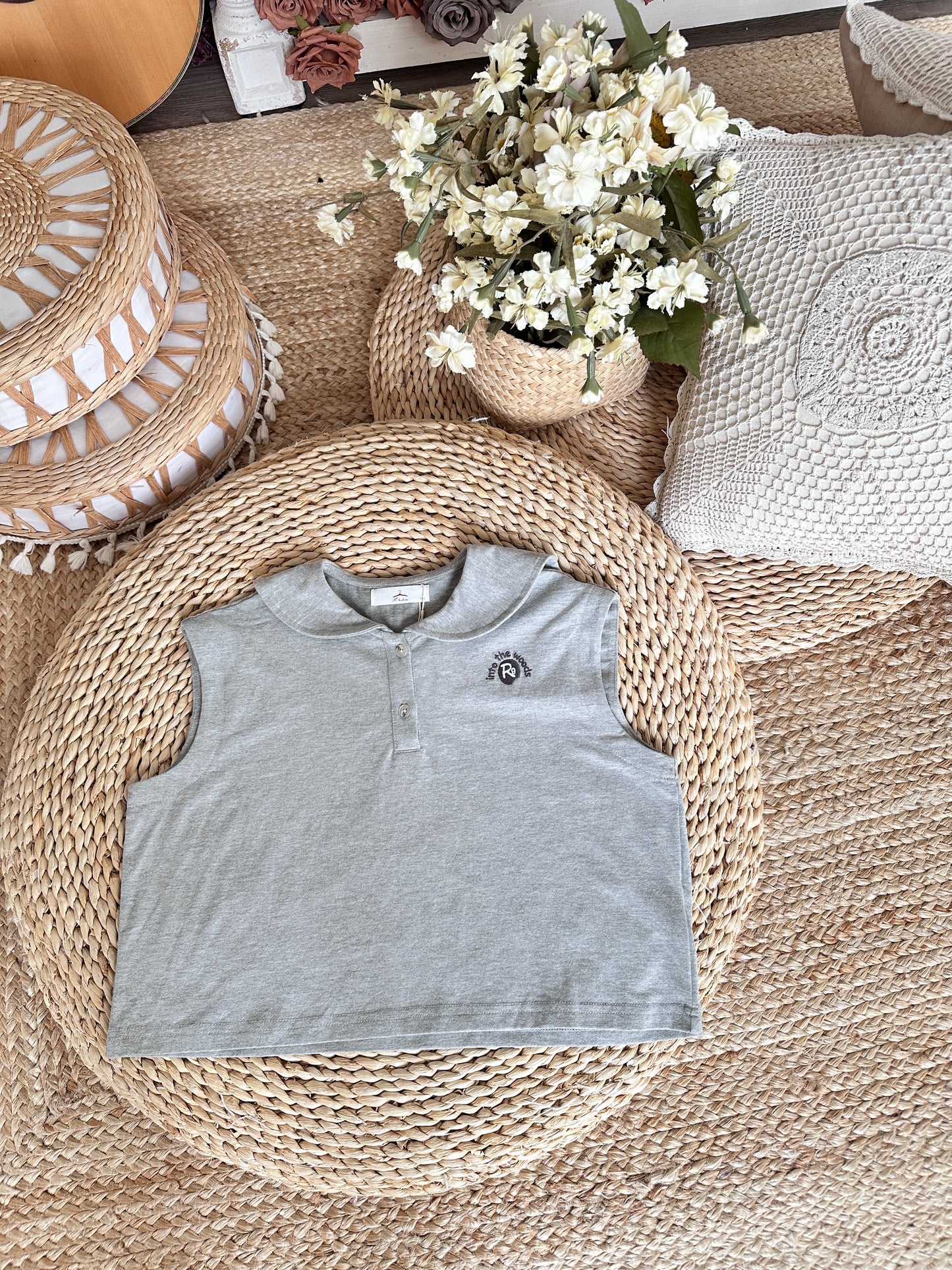 RBT85 灰色翻領背心