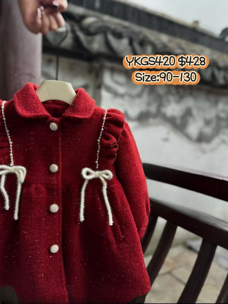 YKGS420 紅色蝴蝶結連身裙