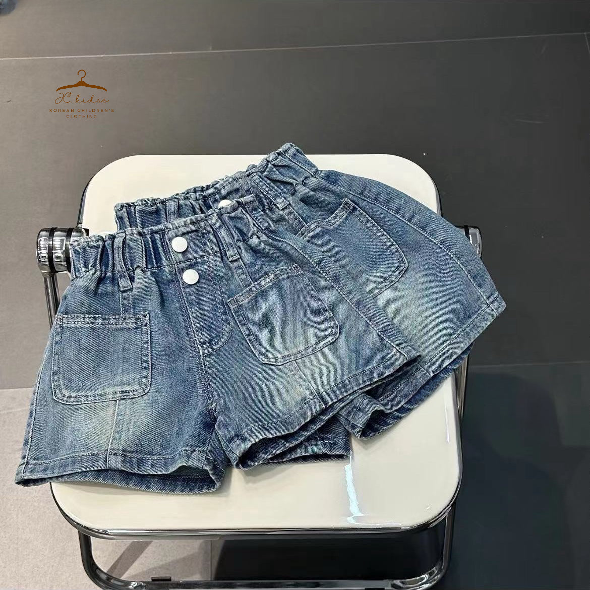 YTJ380 牛仔雙袋短褲