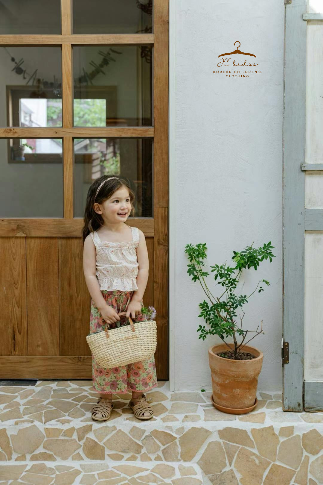 FT115 吊帶碎花上衣