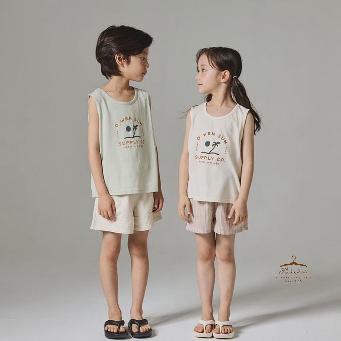 OWT1 綠色圖案背心