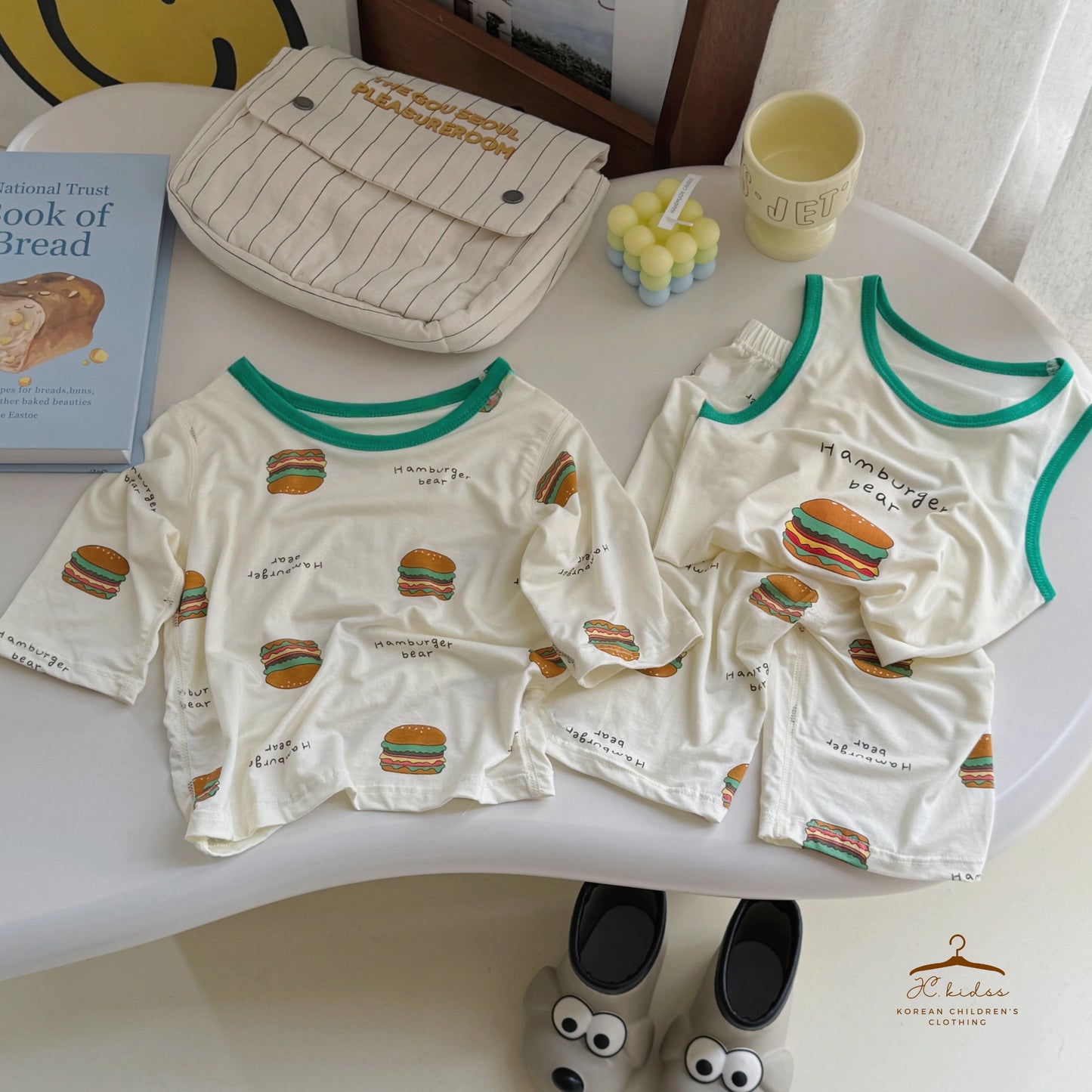 HW92 漢堡包家居服三件套