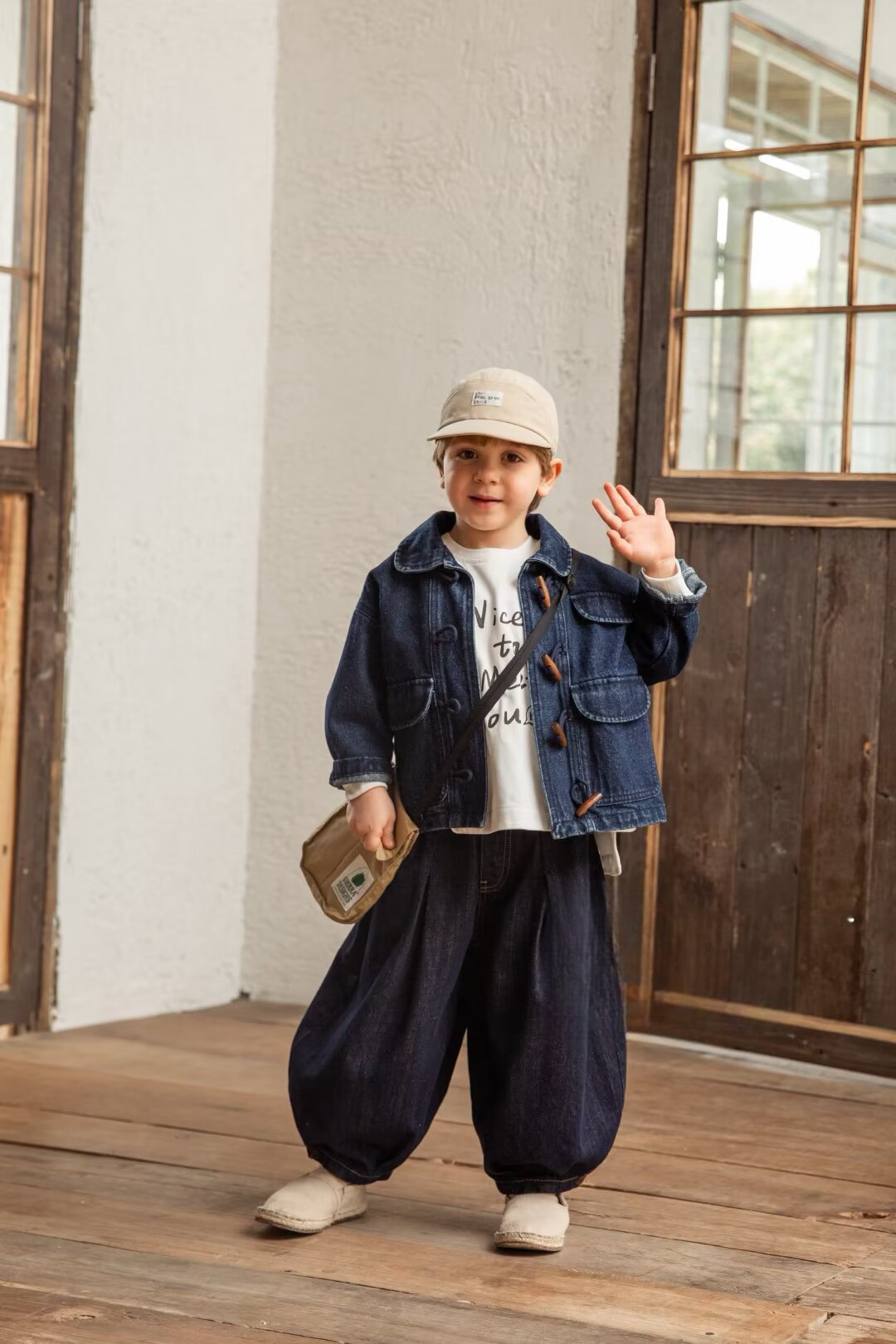 RBJK107 深藍色牛角扣牛仔外套