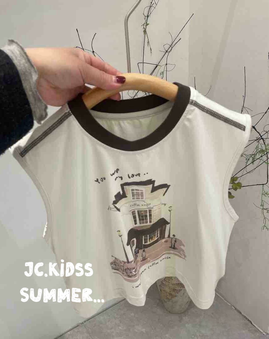 屋仔圖案背心 - 嬰幼兒童裝