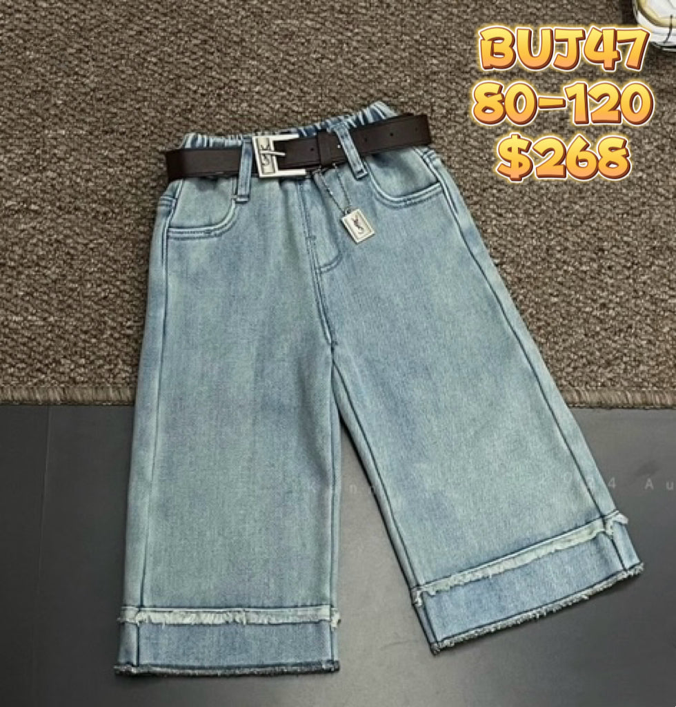 BUJ47 簡單闊直筒褲