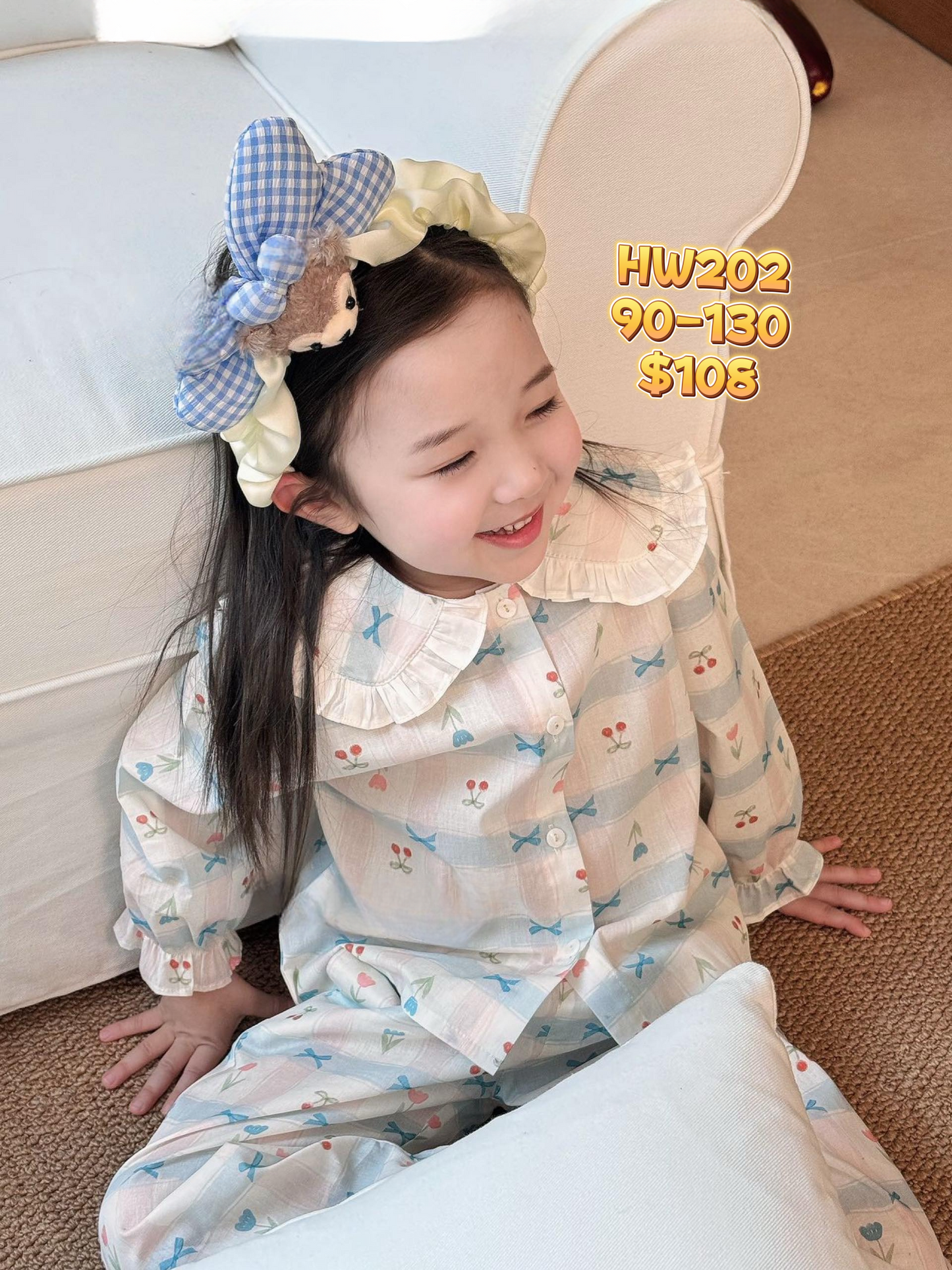 HW202 公主領車厘子家居服