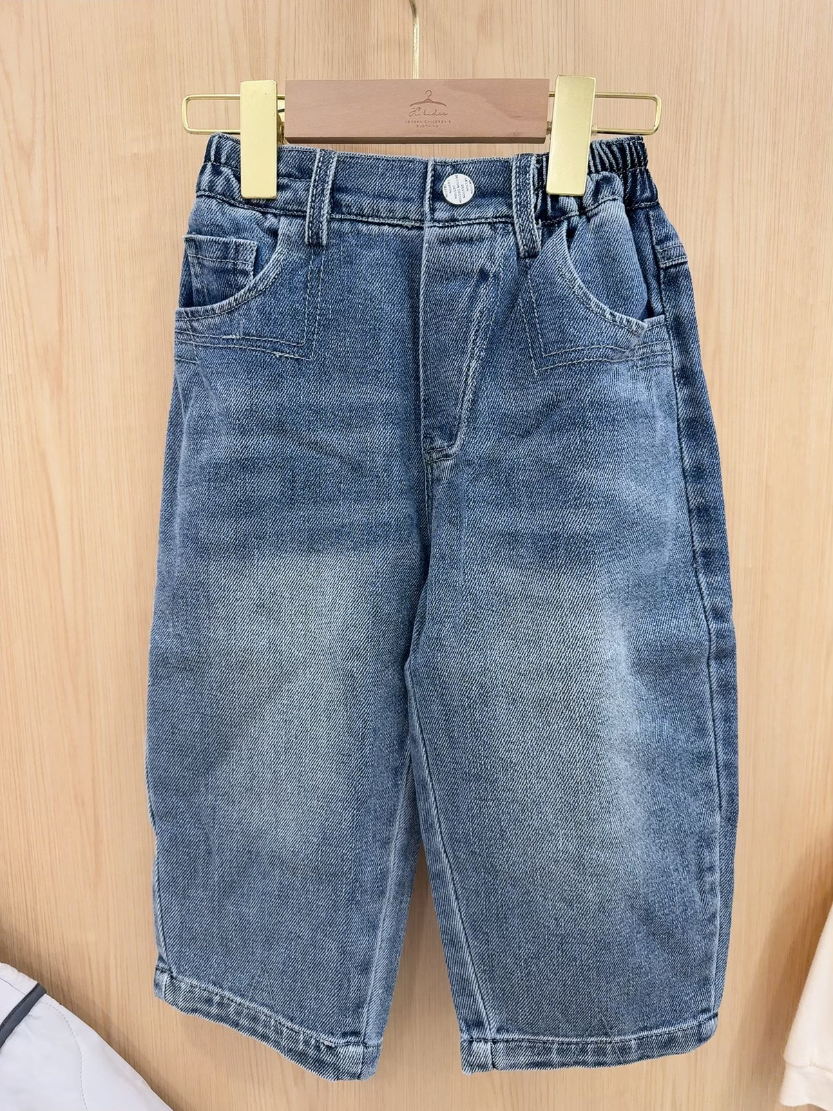 RBJ123 簡單水洗牛仔褲