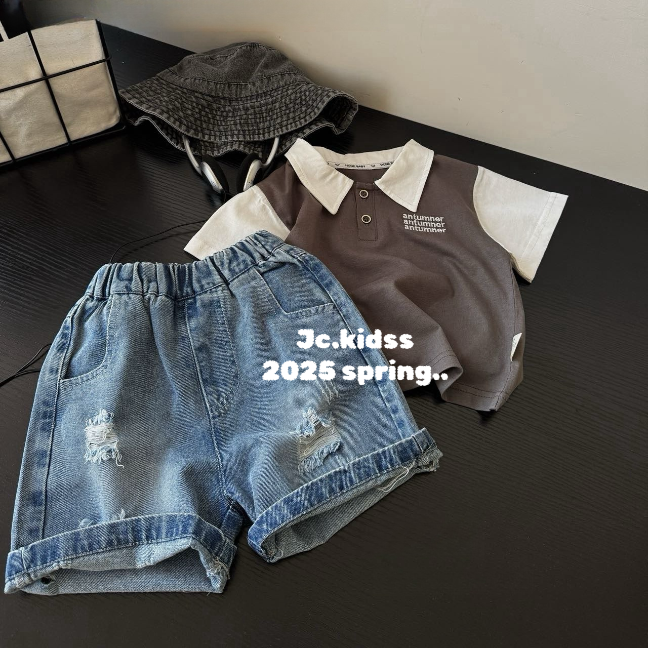 簡單爛牛短褲 - 嬰幼兒童裝