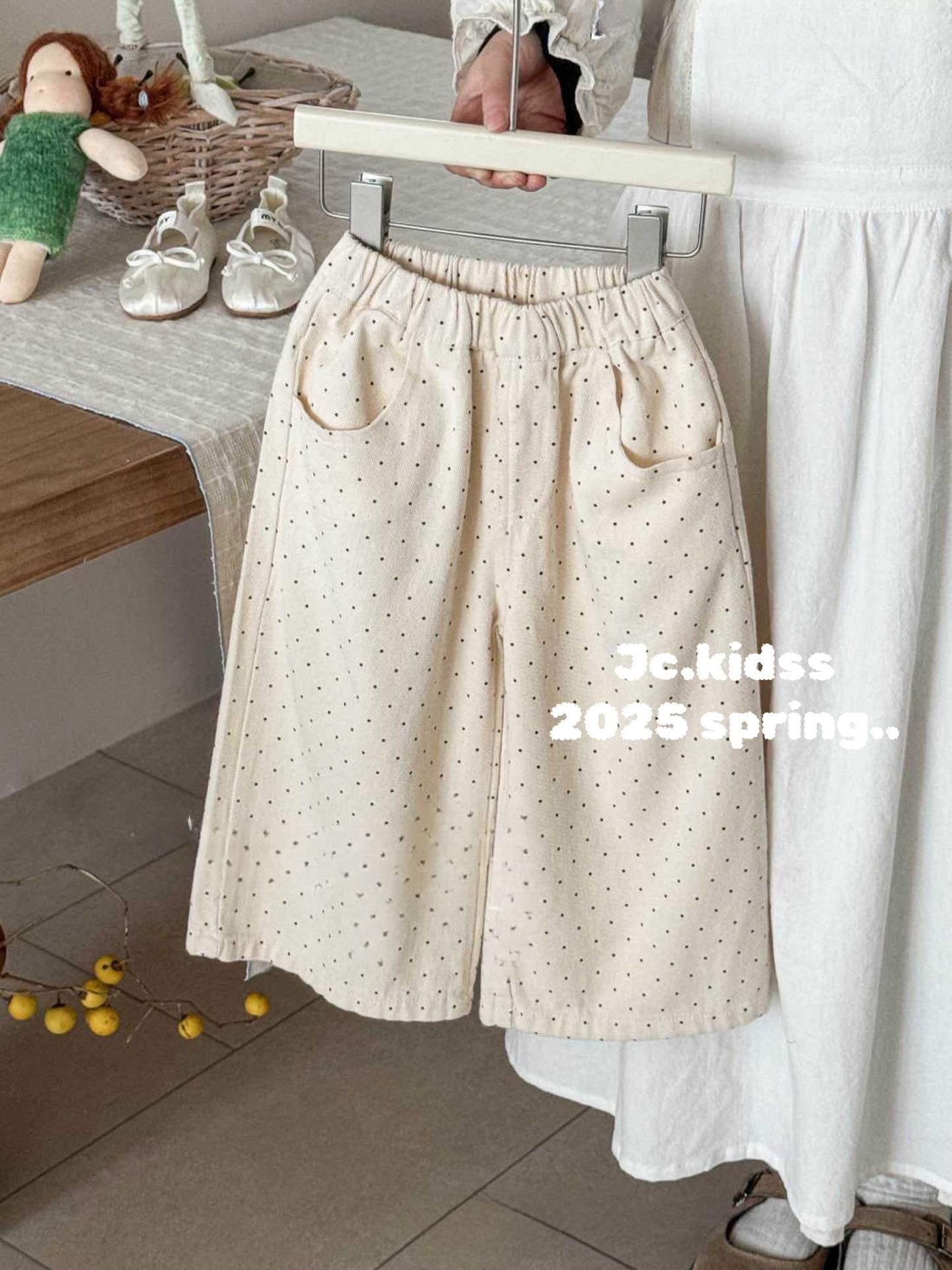 YKGB449 波點休閒闊褲