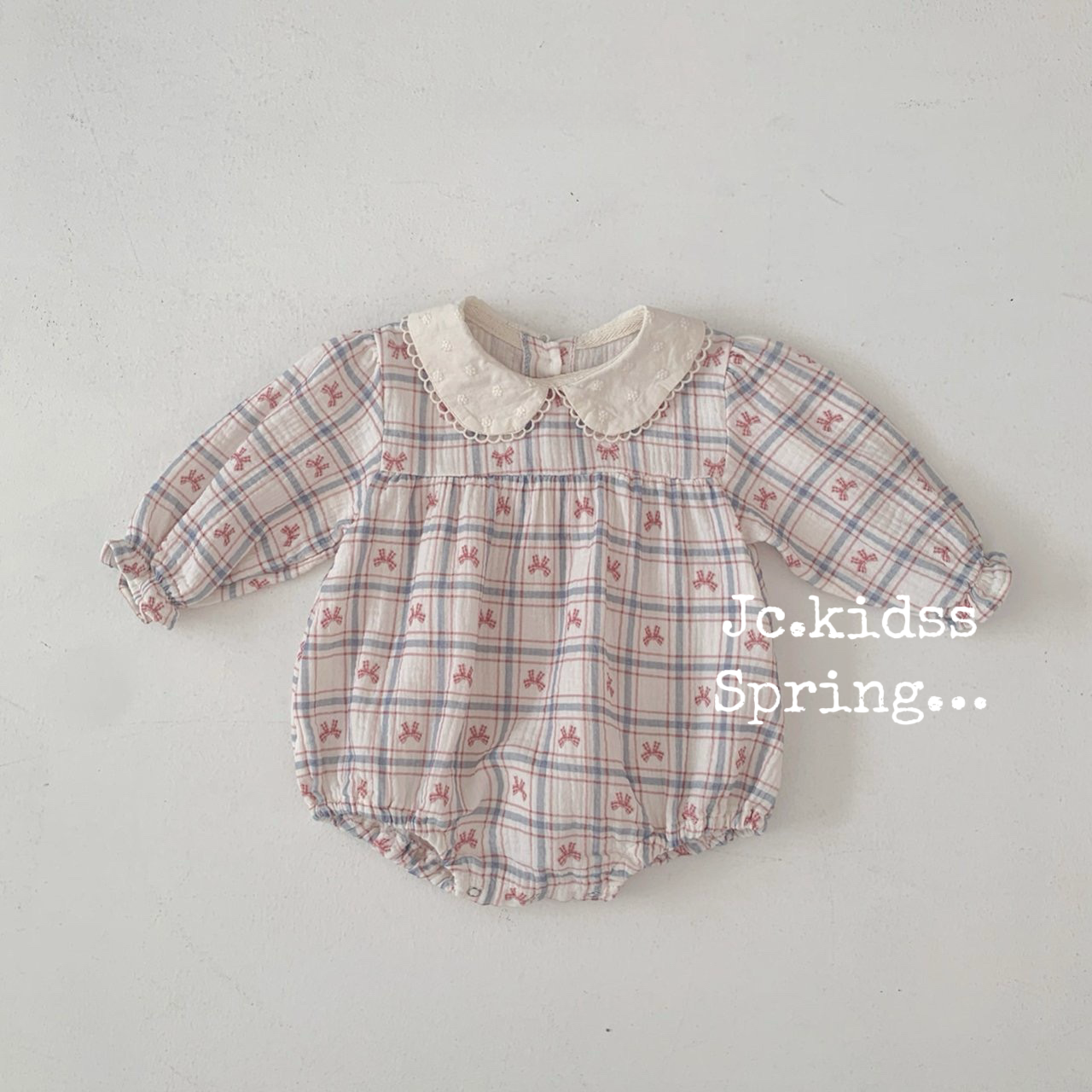 MSD12 格仔碎花包屁衣