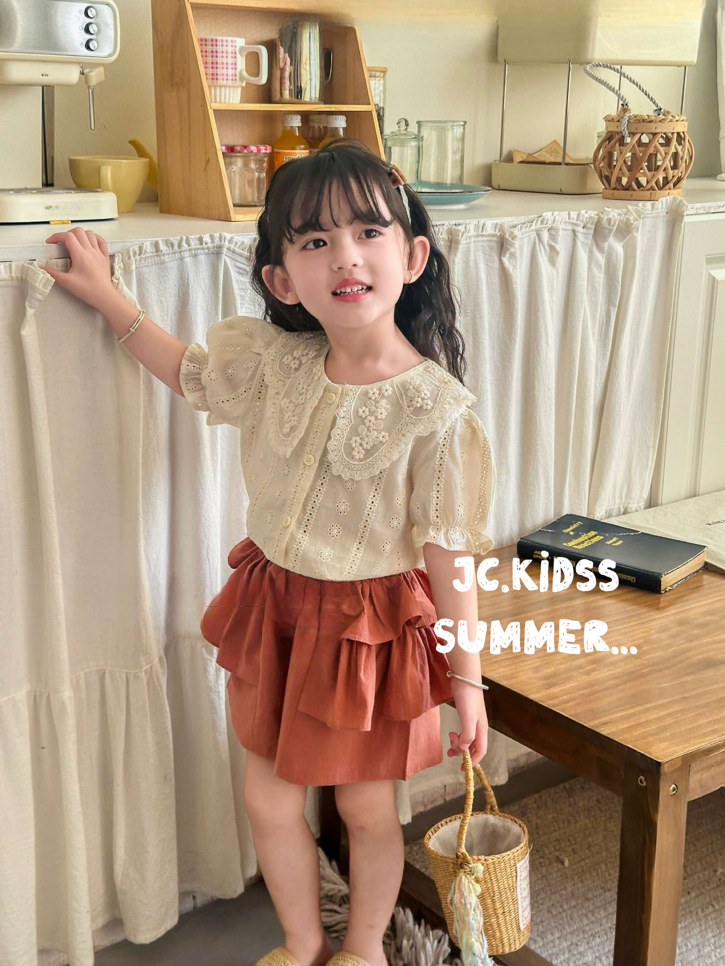 蕾絲上衣連褲套裝 - 嬰幼兒童裝