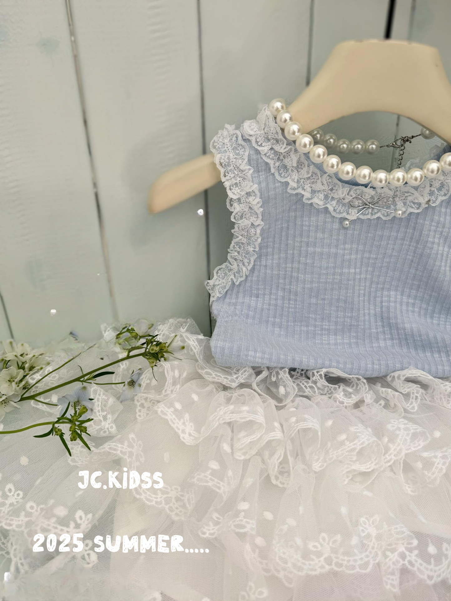 蕾絲直間女童背心 - 嬰幼兒童裝