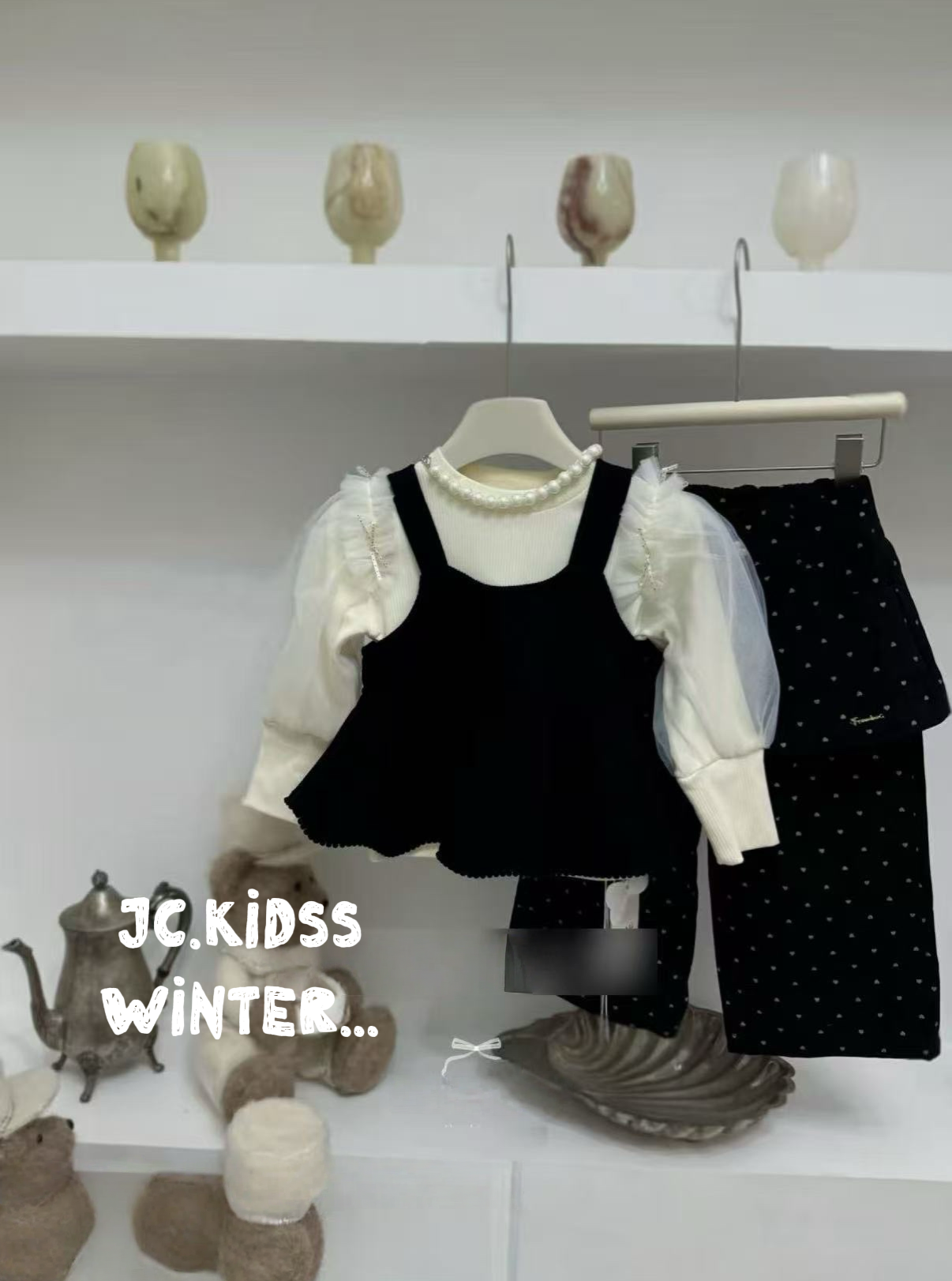 YKGT543 簡單泡泡紗袖打底