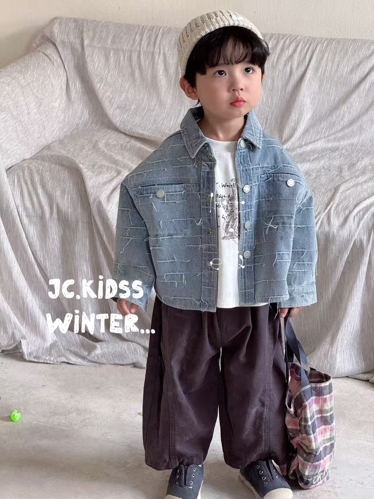 YKBS540 線頭牛仔衫兩件套