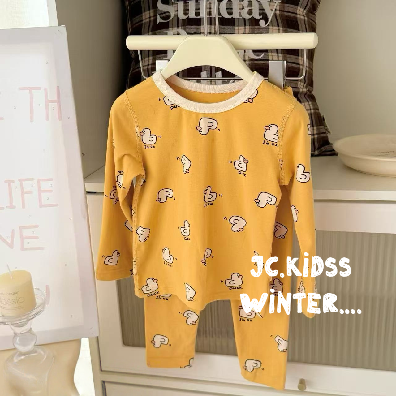 HW225 黃色鴨仔家居服