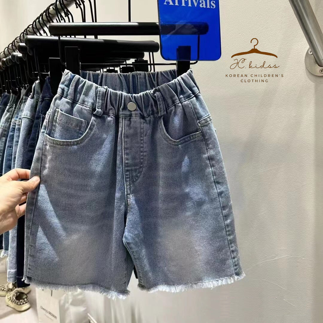 YKJ212 5分洗水牛仔褲