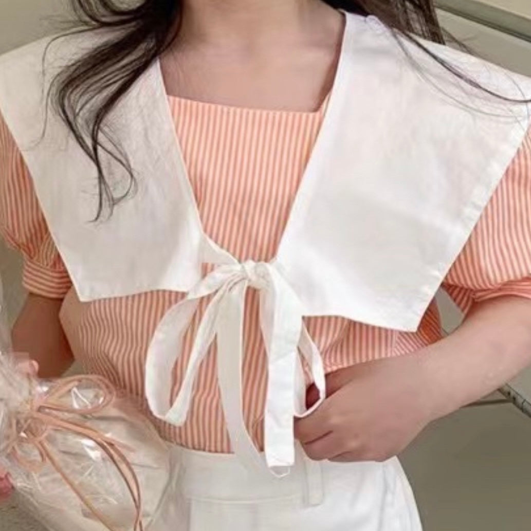 YKT43 橙間披肩恤衫