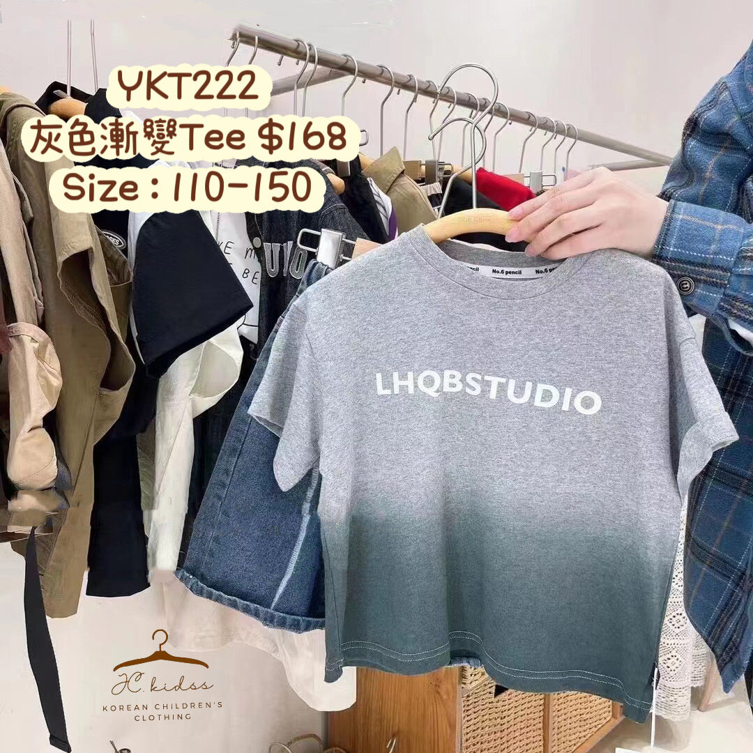 YKT222 灰色漸變Tee