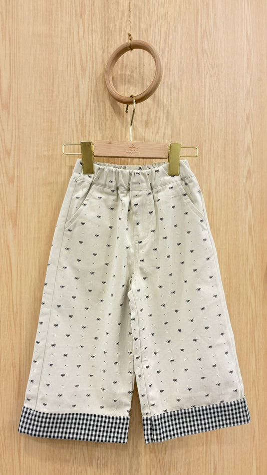 YKJ536 蝴蝶花直筒褲