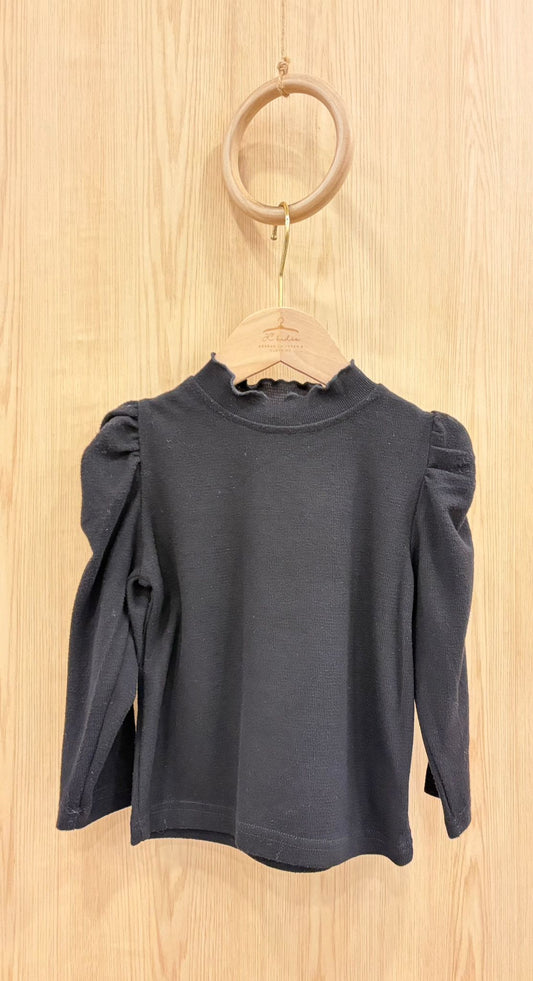 YKGT529 黑色泡泡袖打底上衣