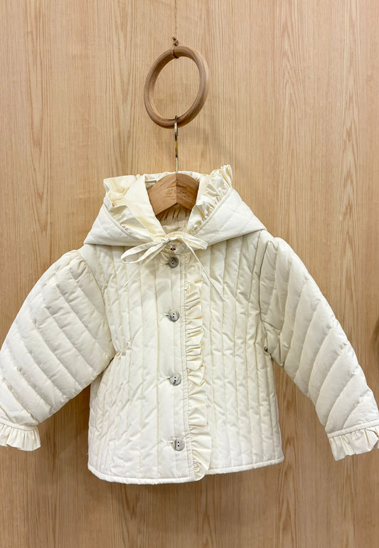 RBJK130 白色直紋羽絨外套