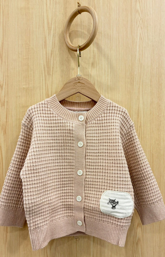 RBJK129 粉色窩夫紋外套