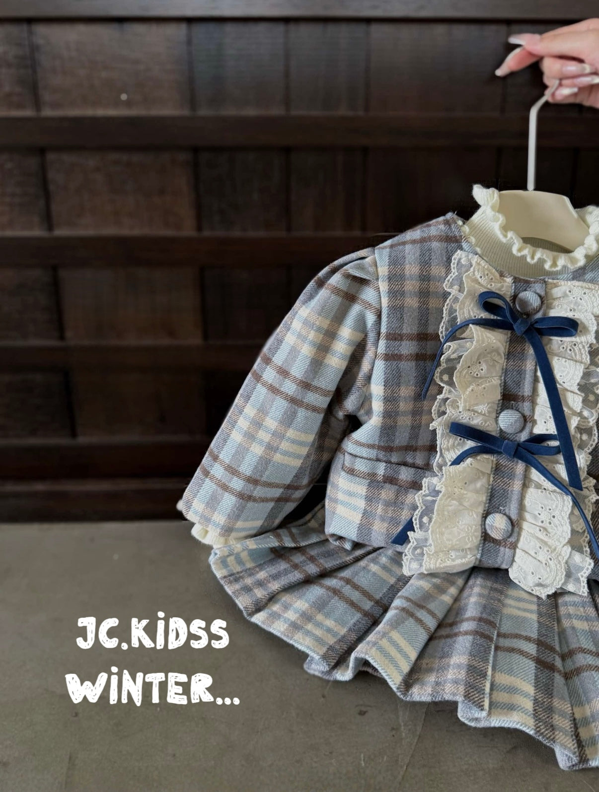 YKGS564 藍色宮廷風套裝裙