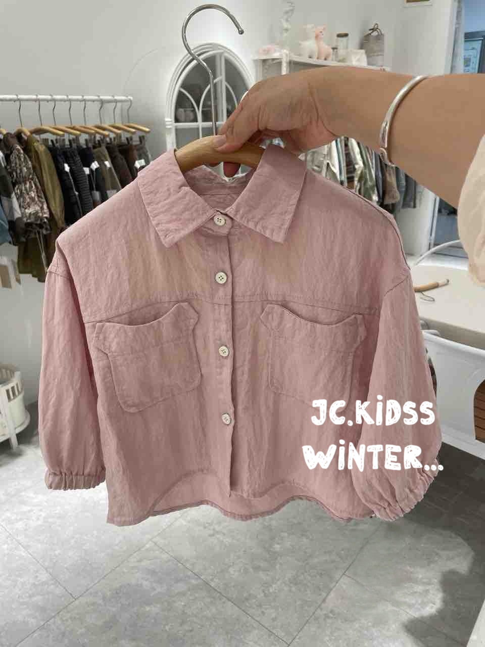 RBT158 粉紅雙袋恤衫