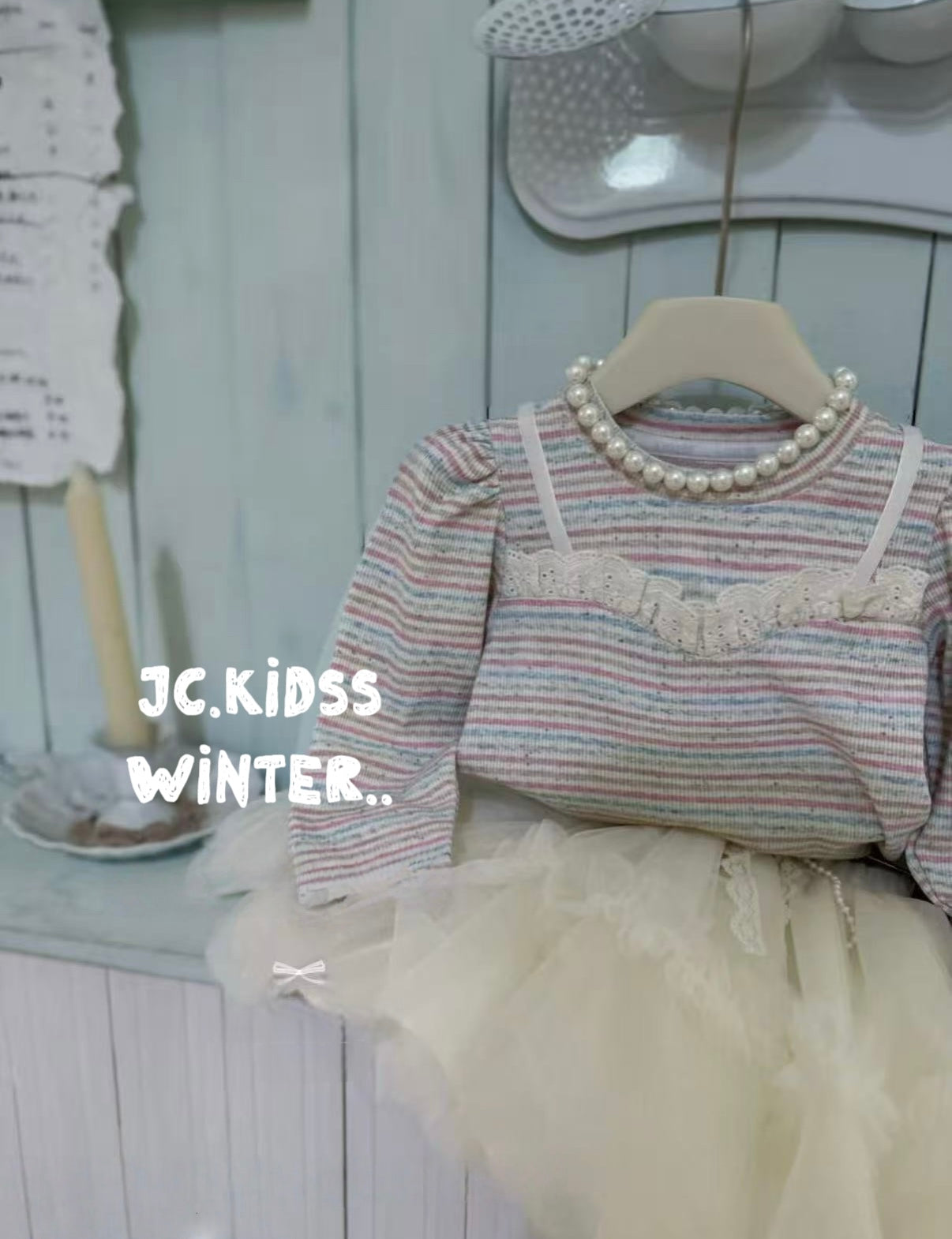 YKGT555 橫間假兩件上衣