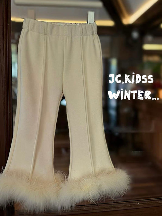 YKGB566 毛毛腳喇叭褲