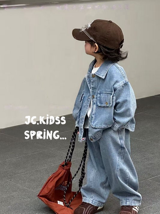 YKBS606 潮男牛仔三件套