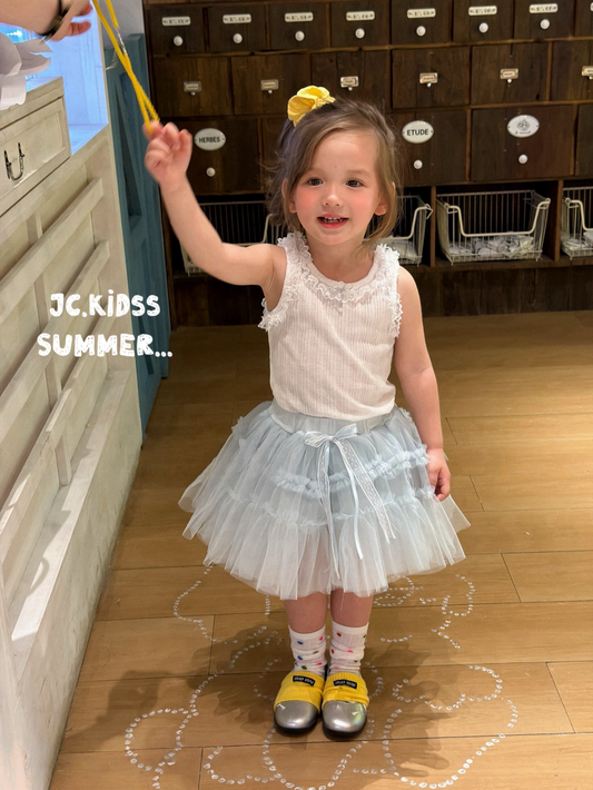 YKD636 蝴蝶結半截紗裙