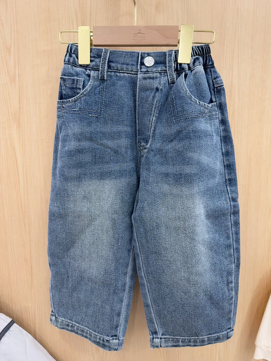 RBJ123 簡單水洗牛仔褲