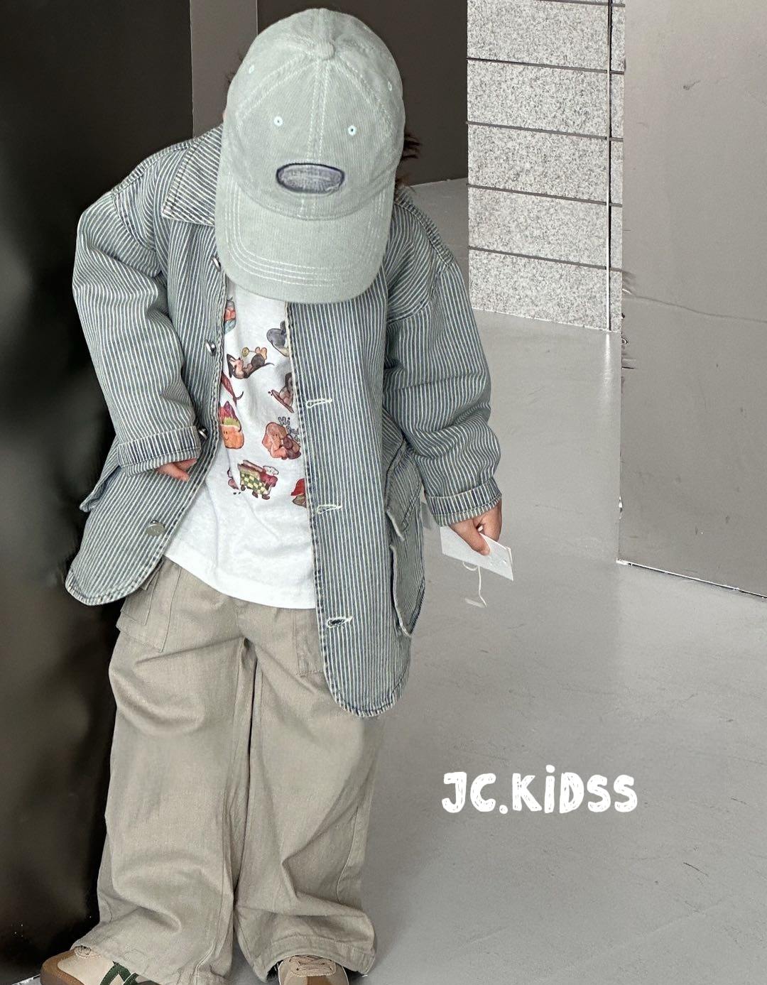 雙袋直紋褲 - 嬰幼兒童裝