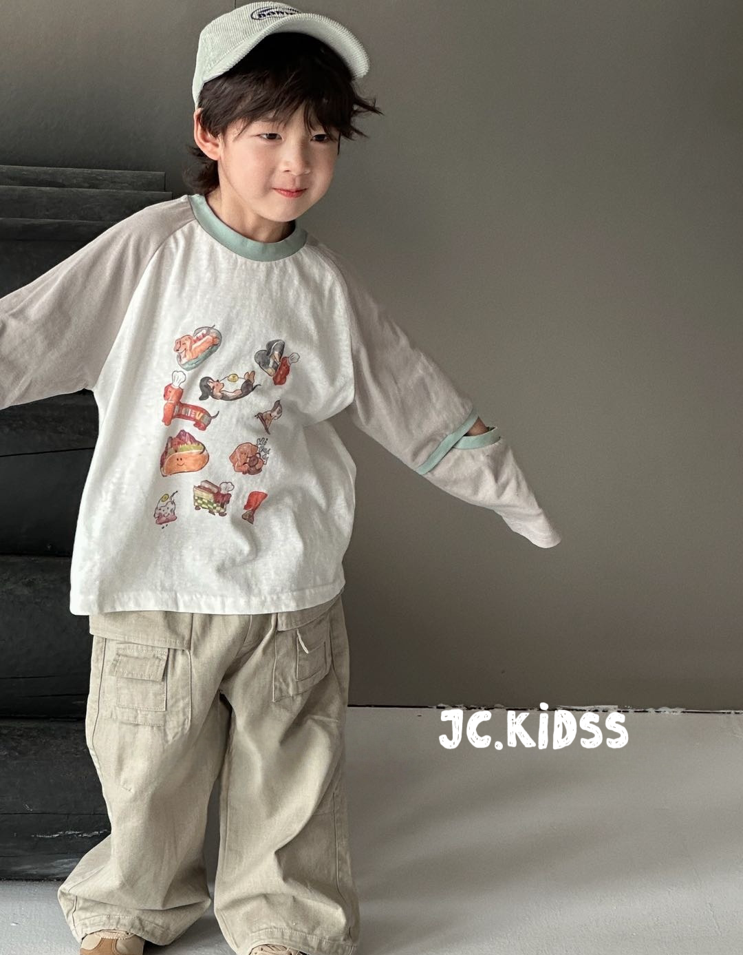 雙袋直紋褲 - 嬰幼兒童裝