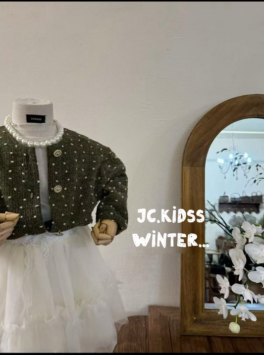 YKJK548 墨綠立體小點外套