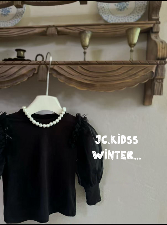 YKGT543 簡單泡泡紗袖打底