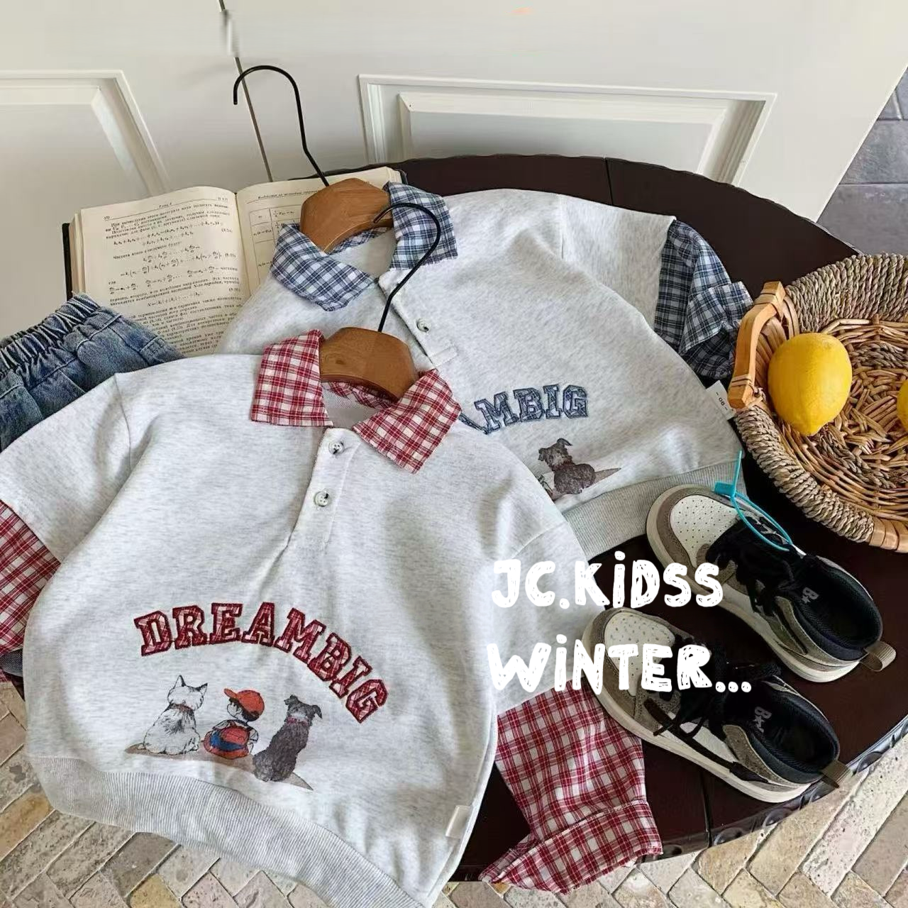 YKBT524 格仔恤假兩件衛衣