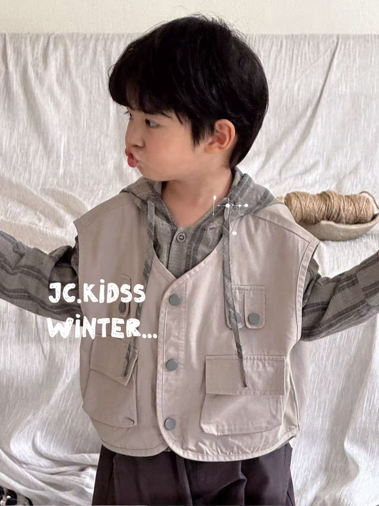 YKBS528 有帽恤衫配馬甲兩件套