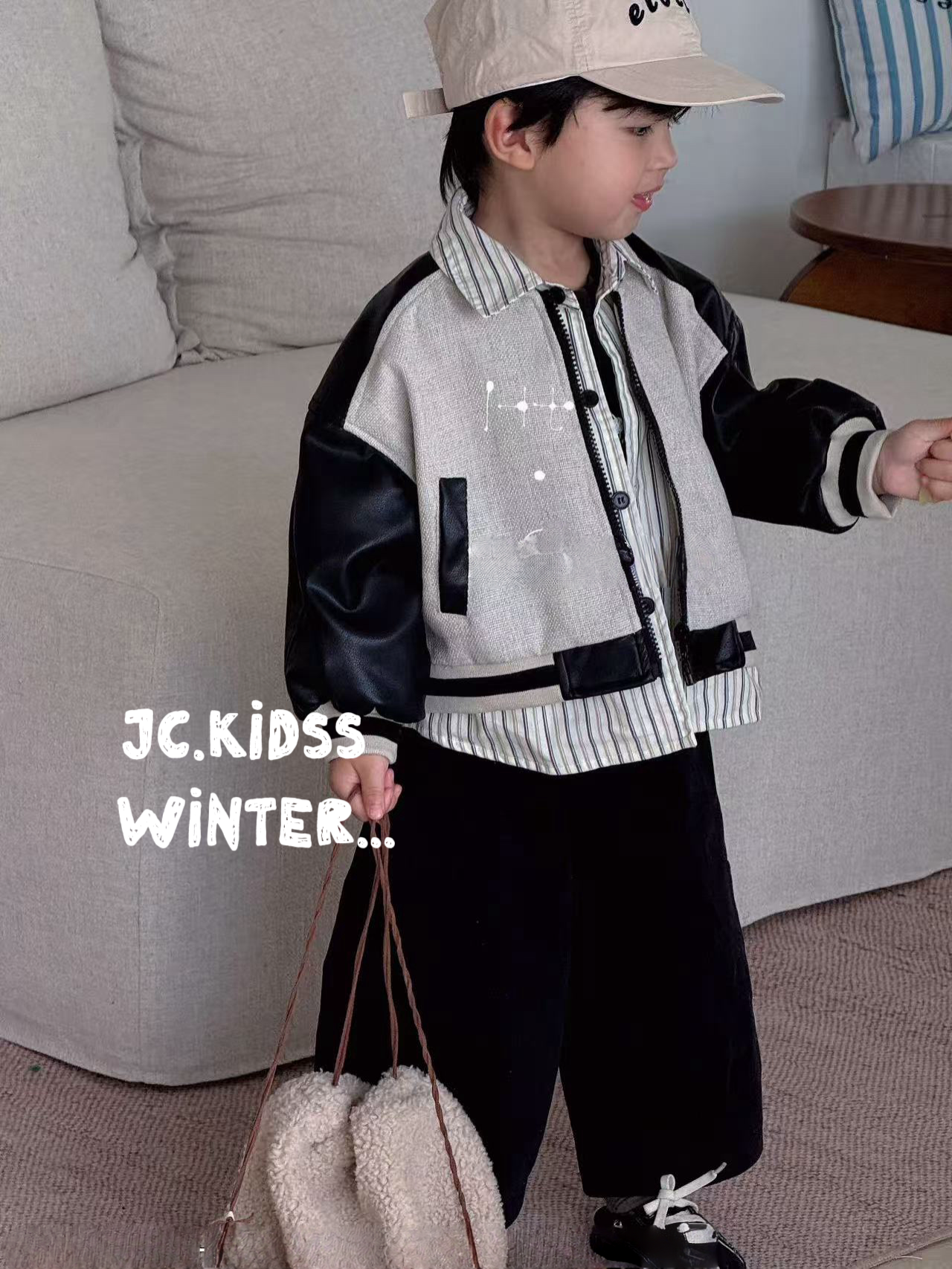 YKBS545 直間恤衫假兩件棒球褸