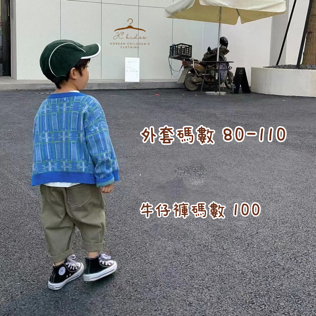 YKJK168 藍綠格仔冷外套